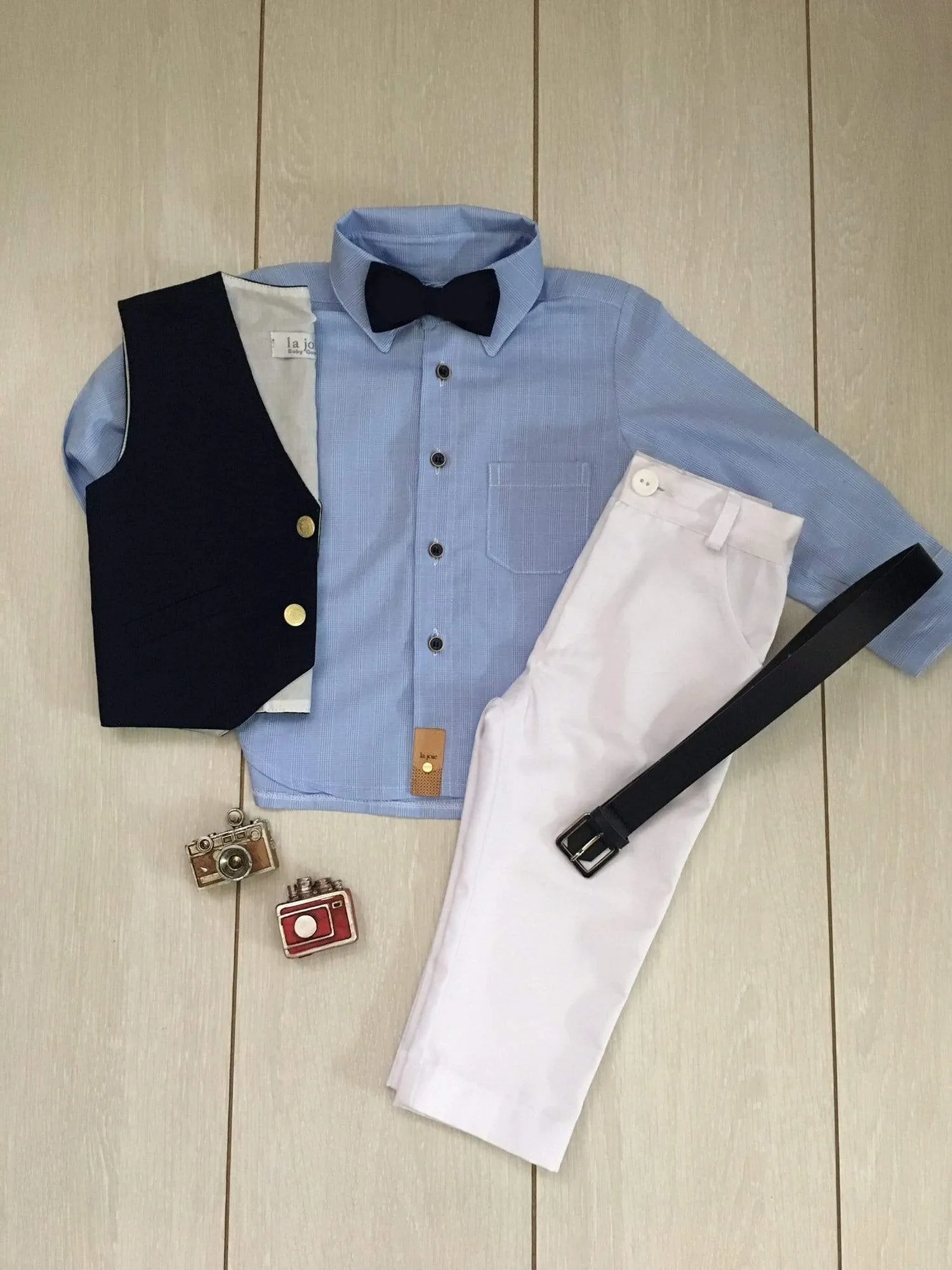 1955- Golden Blues Baptism / Christening Outfit