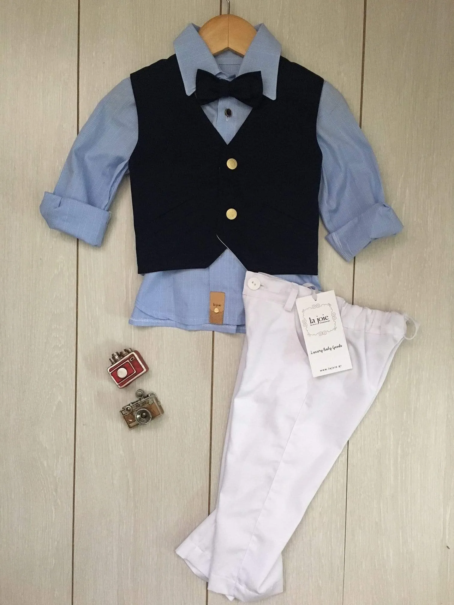 1955- Golden Blues Baptism / Christening Outfit