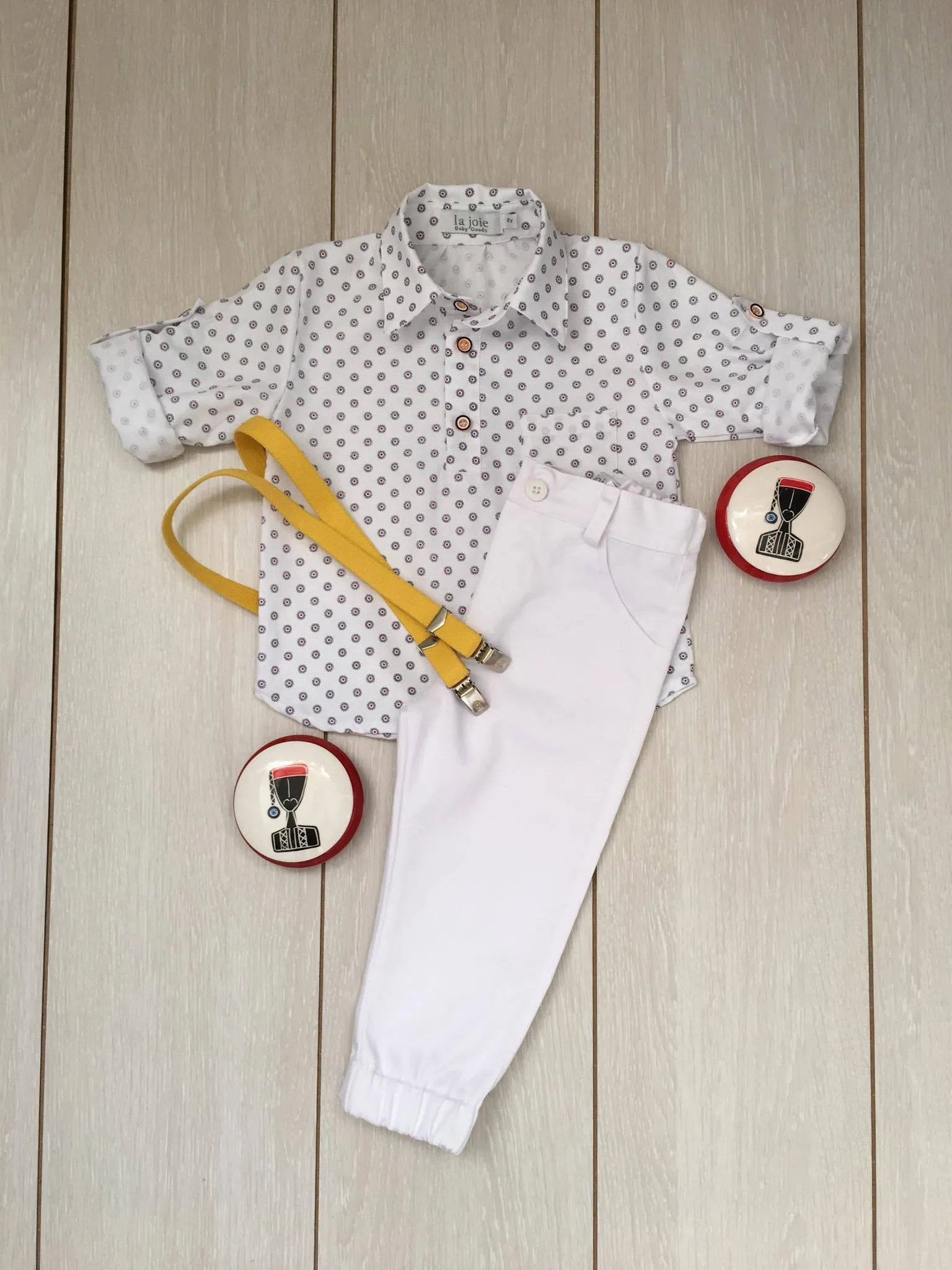 1956- Summer Yellow Baptism / Christening Outfit