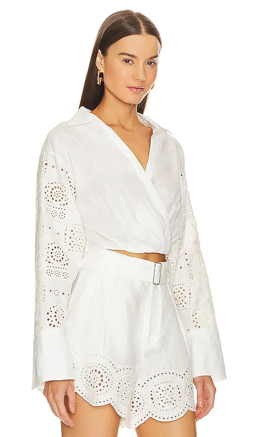 A.L.C. Mason Top in Ivory & Cream