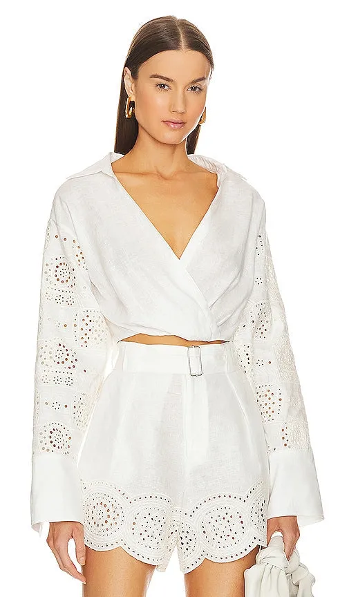 A.L.C. Mason Top in Ivory & Cream