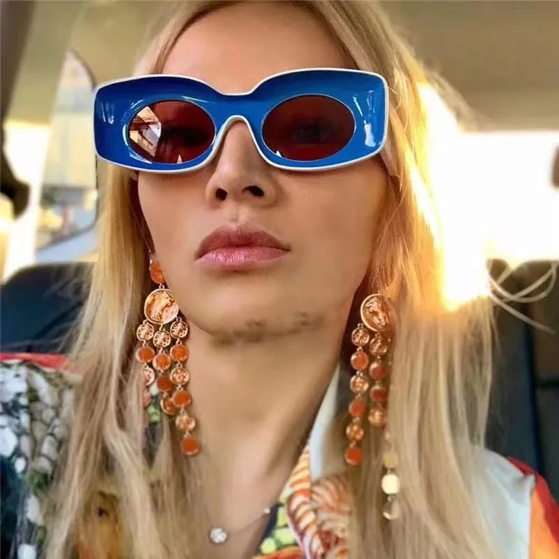 Brand Designer Square Sunglasses Men Personality Fashion Sun Glasses Vintage Male Hip Hop Shades