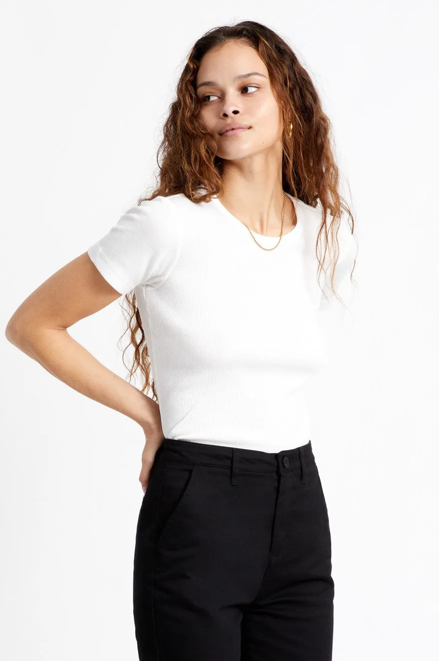 BRIXTON SAMANTHA S/S BABY TEE WHITE