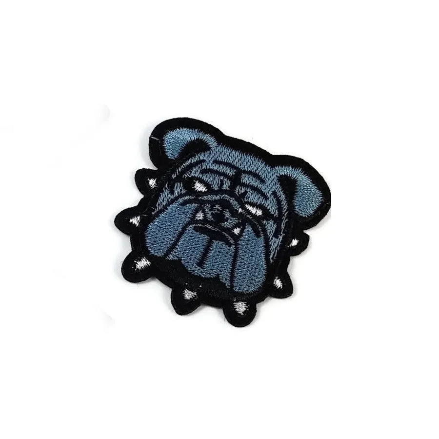 Bulldog embroidered iron on patch