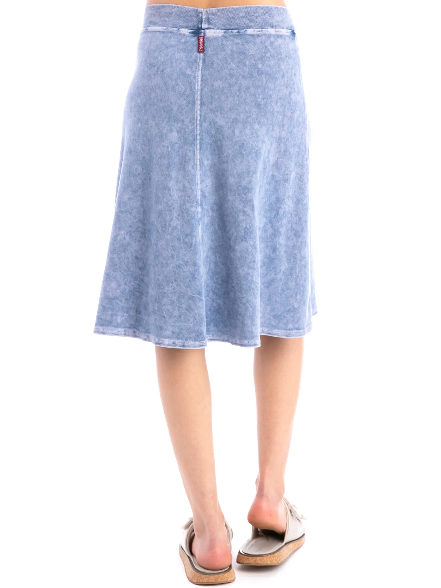 Hard Tail Flat Waist Knee Skirt B-145