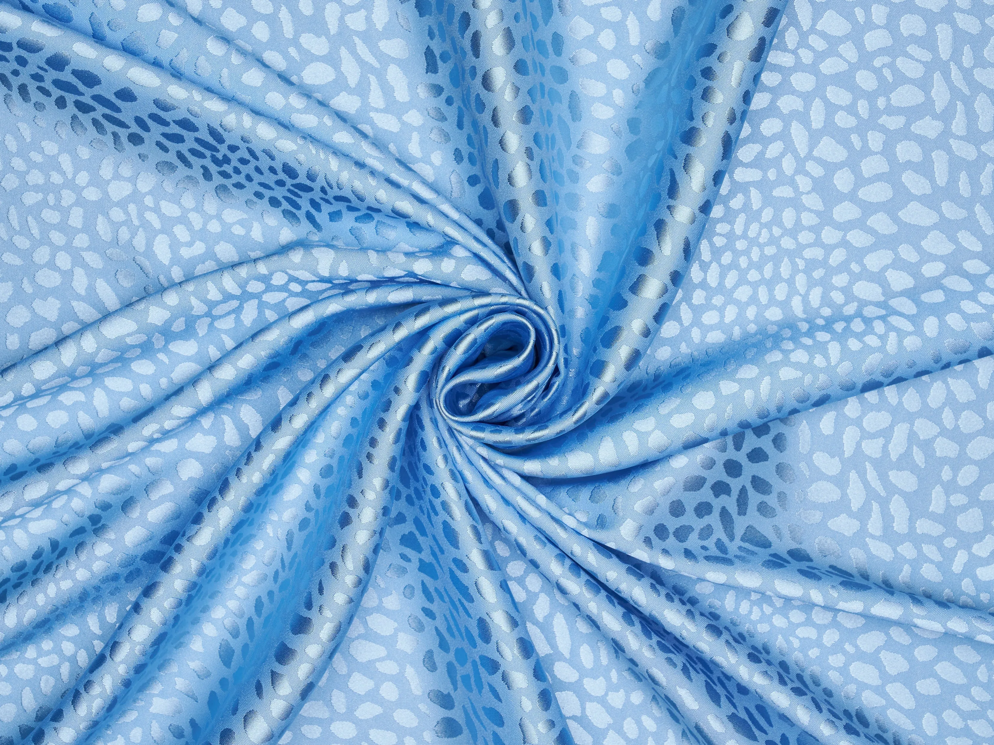 JACQUARD silky SATIN fabric by the yard - small Cheetah jacquard pattern -  flowy fabric