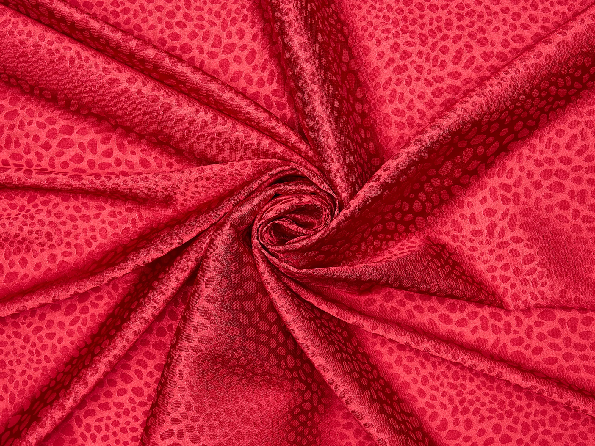 JACQUARD silky SATIN fabric by the yard - small Cheetah jacquard pattern -  flowy fabric