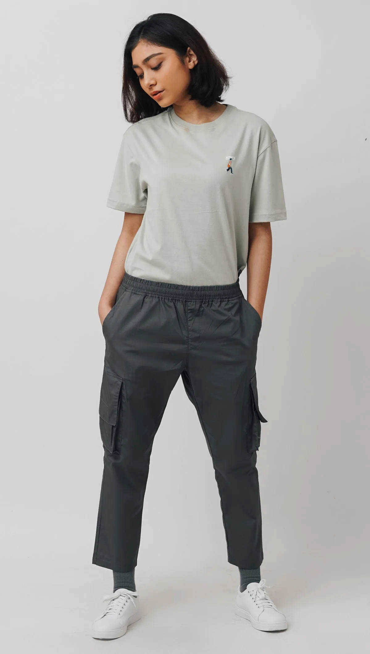 Light Cargo Cut Pants Pewter grey