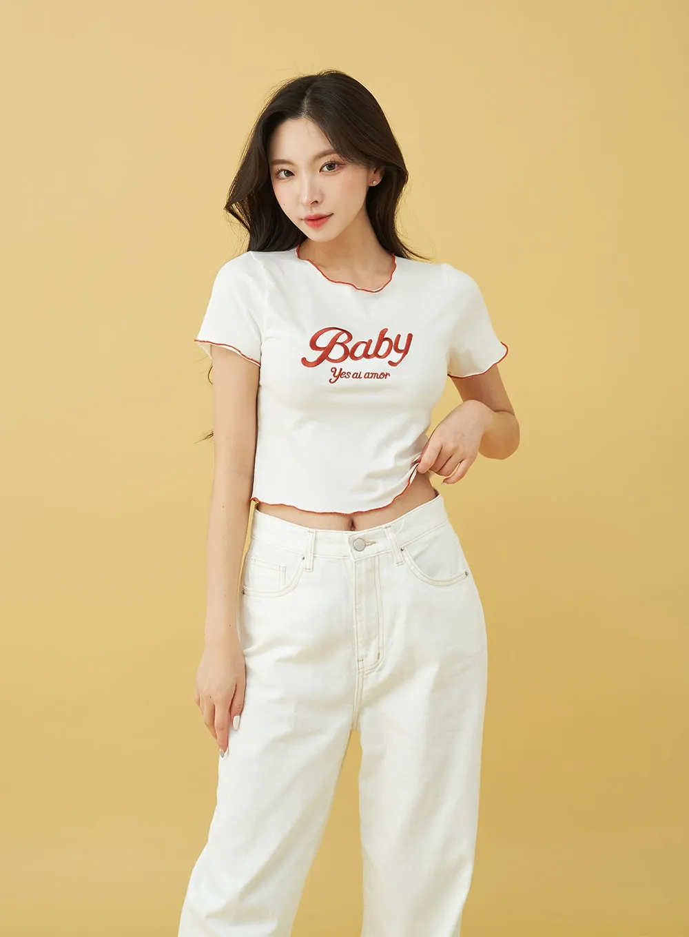 Light Semi Wide Cotton Pants BU0807