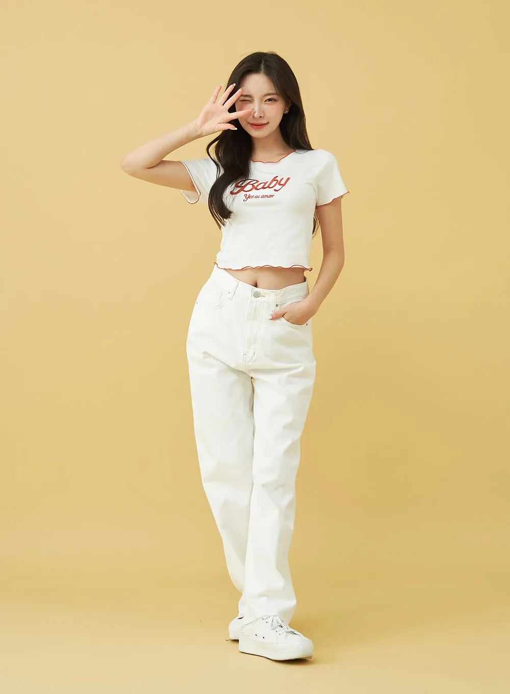 Light Semi Wide Cotton Pants BU0807