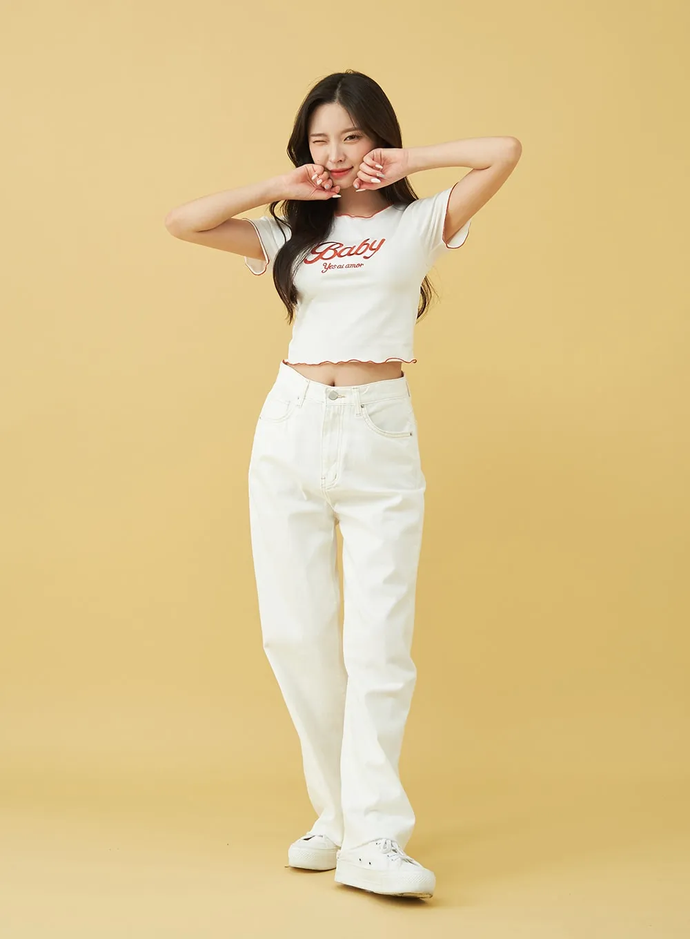 Light Semi Wide Cotton Pants BU0807