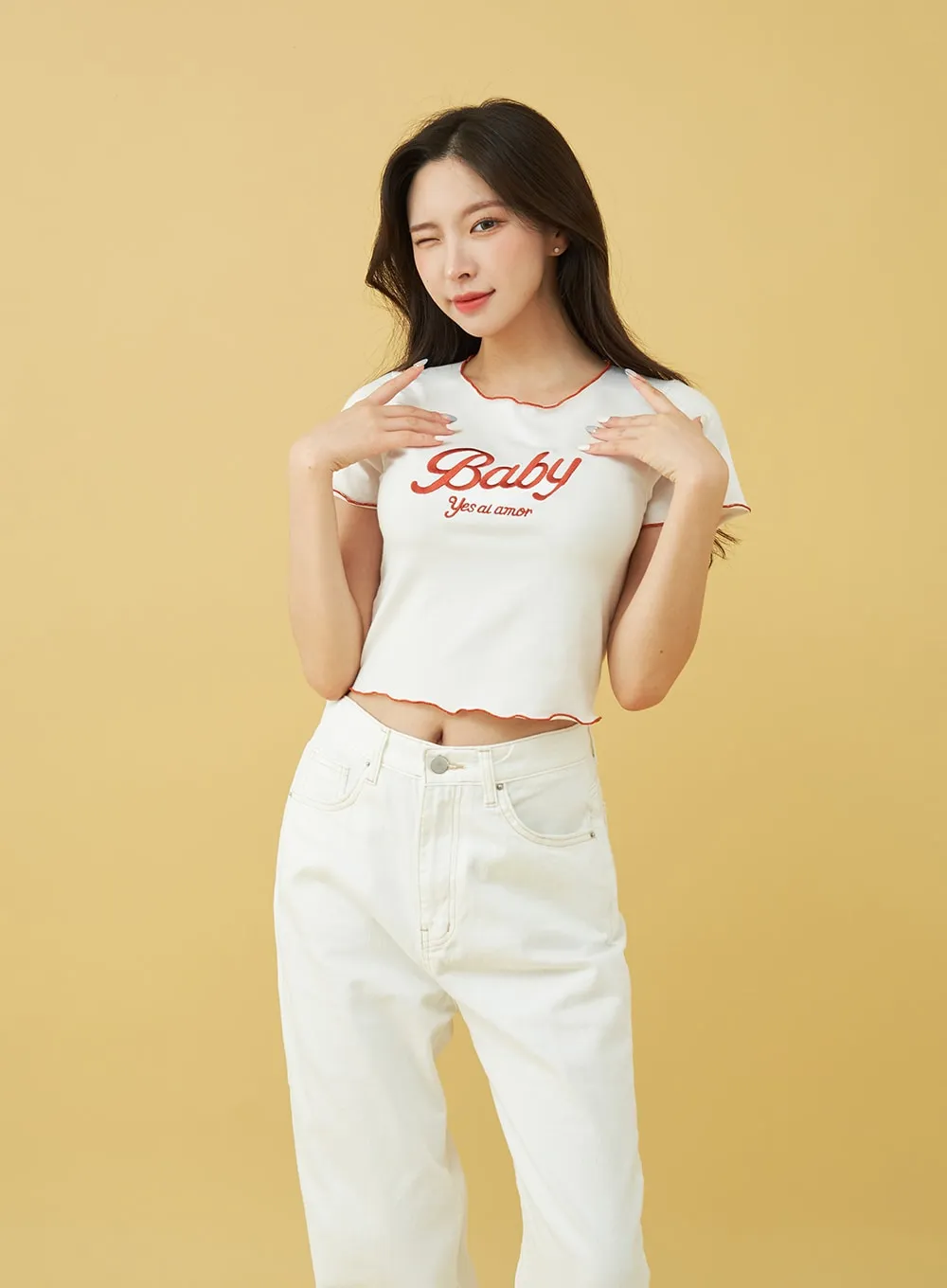 Light Semi Wide Cotton Pants BU0807