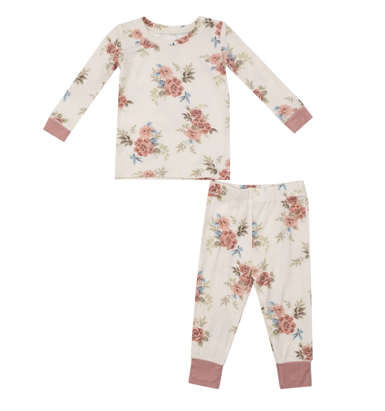 Long Sleeve Loungewear Set - Romantic Roses
