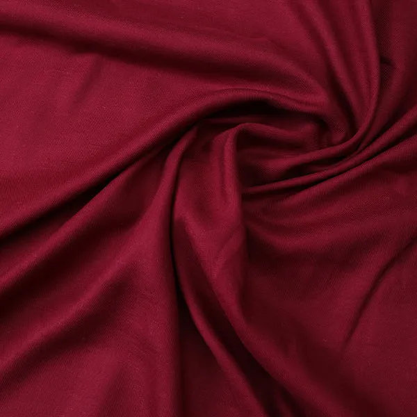 Maroon Plain Viscose Linen Satin Fabric (Wholesale)