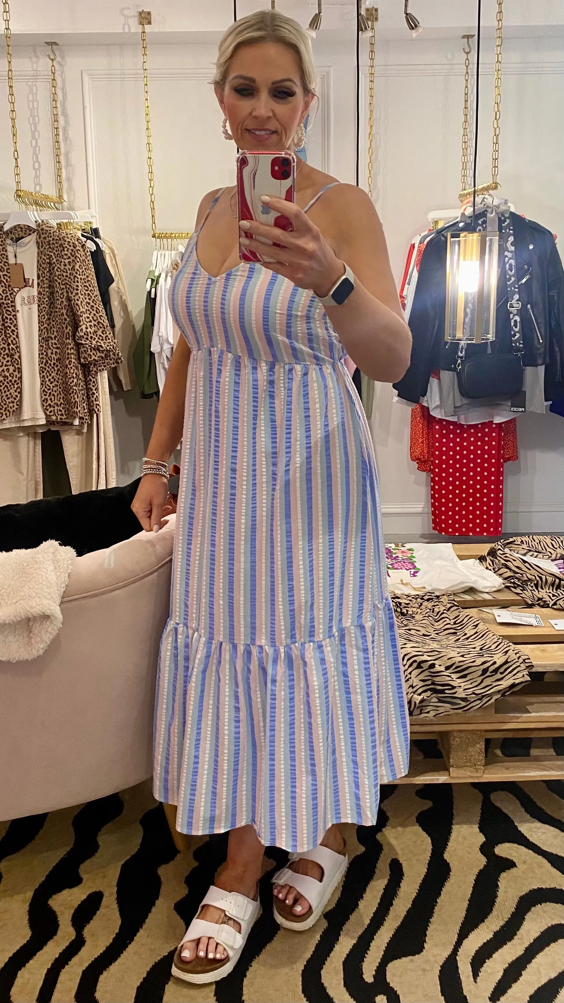 PC CAITLYN SL DRESS - PASTEL MULTI