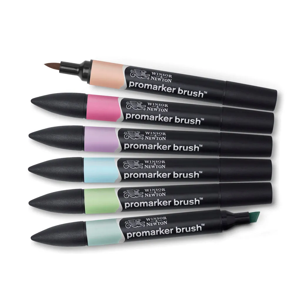 Promarker Brush 6 Pastel Tones