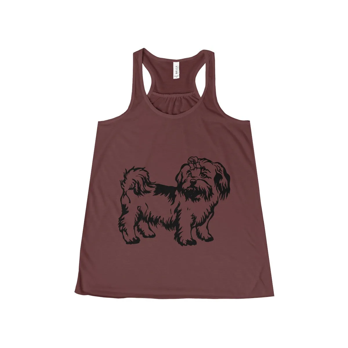 Shih Tzu Women's Flowy Racerback Tank
