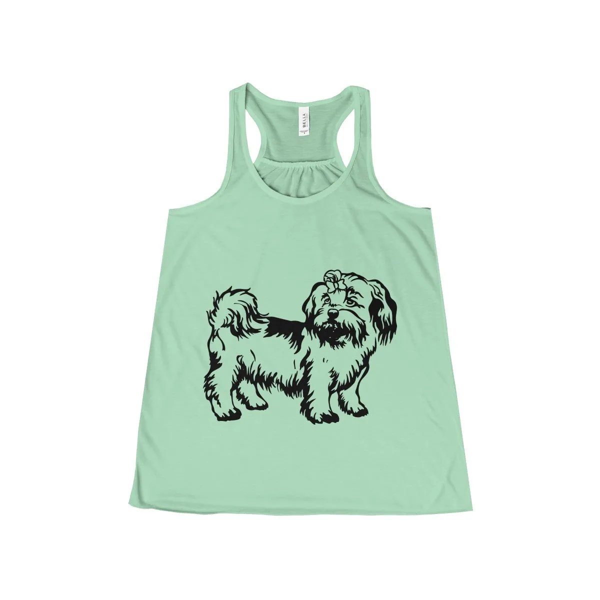 Shih Tzu Women's Flowy Racerback Tank