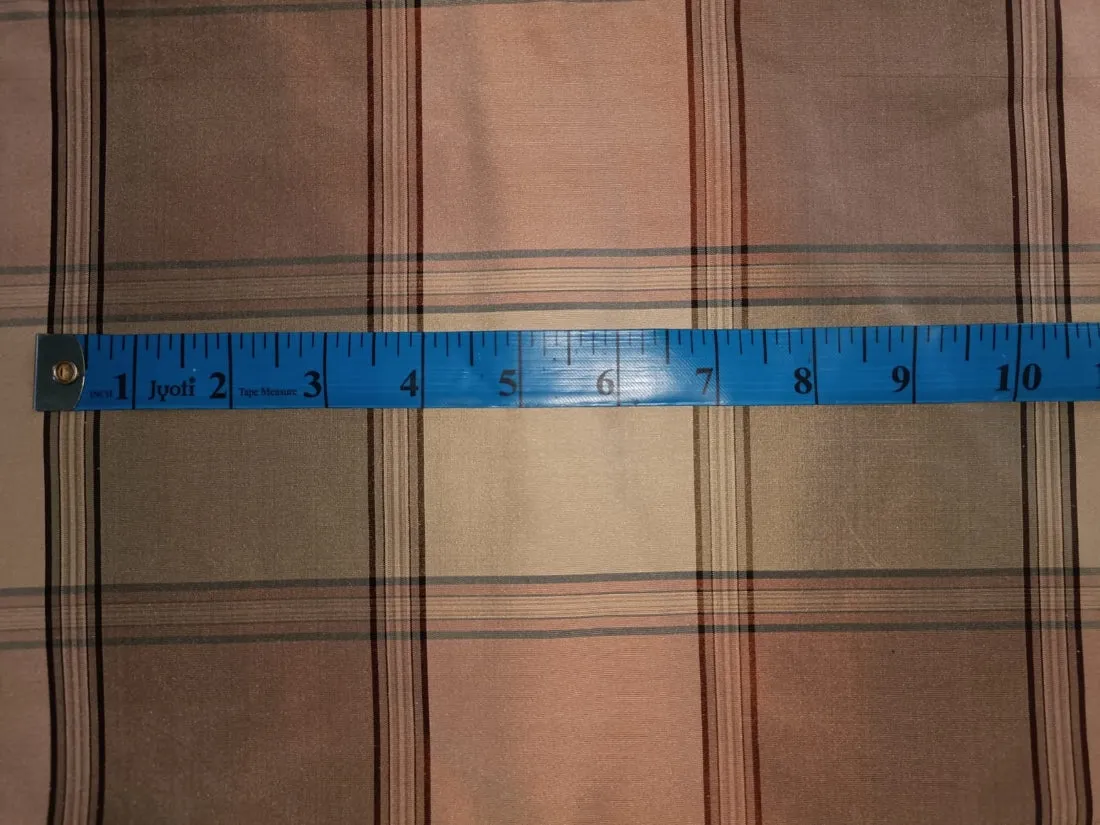 SILK TAFFETA FABRIC Light pastel colour plaids 54" wideTAFC25[2]