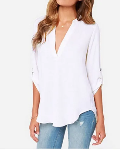 Women Chiffon Blouse Shirt